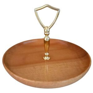 vintage mcm mid century modern oregon myrtlewood candy and nut dish